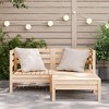 vidaXL Garden Sofa Natural Pine Solid pine wood 2-Seater Modular - 4 of 4