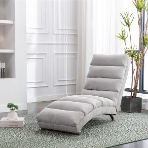 PAGED Modern Indoor Massage Accent Lounge Chair with Remote Control,Comfy Long Chaise Sleeper Chair for Living Room,Bedroom - 1 of 4