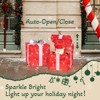 Angel Sar 12" Motorized Pop-up Santa Gift Box, 60 LED Lighted Christmas Decoration with Automatic Motion, Outdoor Indoor Holiday Display - 4 of 4