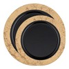 Smarty Had A Party Black w/ Gold Marble Rim Plastic Dinnerware Set - 120 Sets - 2 of 4