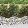 vidaXL Gabion Basket Silver Galvanized Iron 39.4 x 11.8 x 15.7/23.6 in - 39.4" x 11.8" x 15.7"/23.6" - 2 of 4
