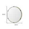 HomeRoots 29" Gold And Black Metal Round Framed Accent Mirror - 3 of 4