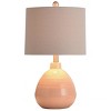 Cameron Ceramic Jug Lamp Orange Mist Finish - StyleCraft: Bohemian Style, Linen Shade, UL Listed, E26 Socket - 2 of 4