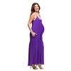 Maternity Lightweight Spaghetti Strap Pocket Maxi Dress - 24seven Comfort Apparel™ - 2 of 4