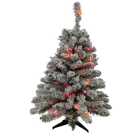 Northlight 3 Pre Lit Medium Heavily Flocked Madison Pine Artificial Christmas Tree Multi Lights Target