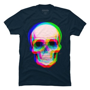 Men's Design By Humans 3D Skull By AdrianFilmore T-Shirt - 1 of 4