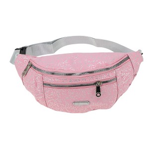 Unique Bargains Bamboo Leaves Pattern Fanny Pack 1 Pc - 1 of 4