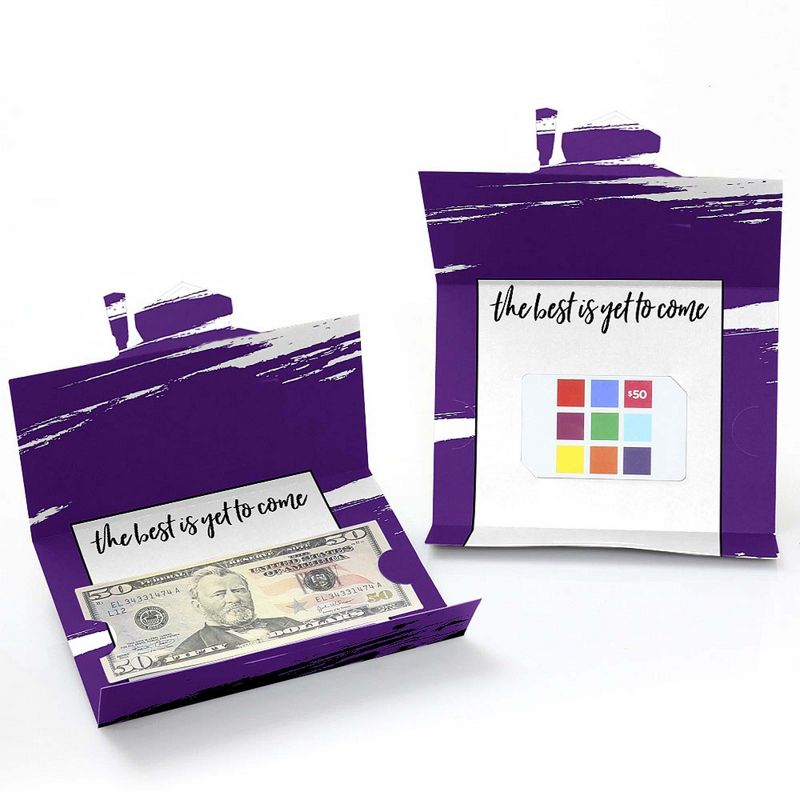 Big Dot of Happiness Purple Grad - Best is Yet to Come - Purple Graduation Party Money and Gift Card Holders - Set of 8, 2 of 5