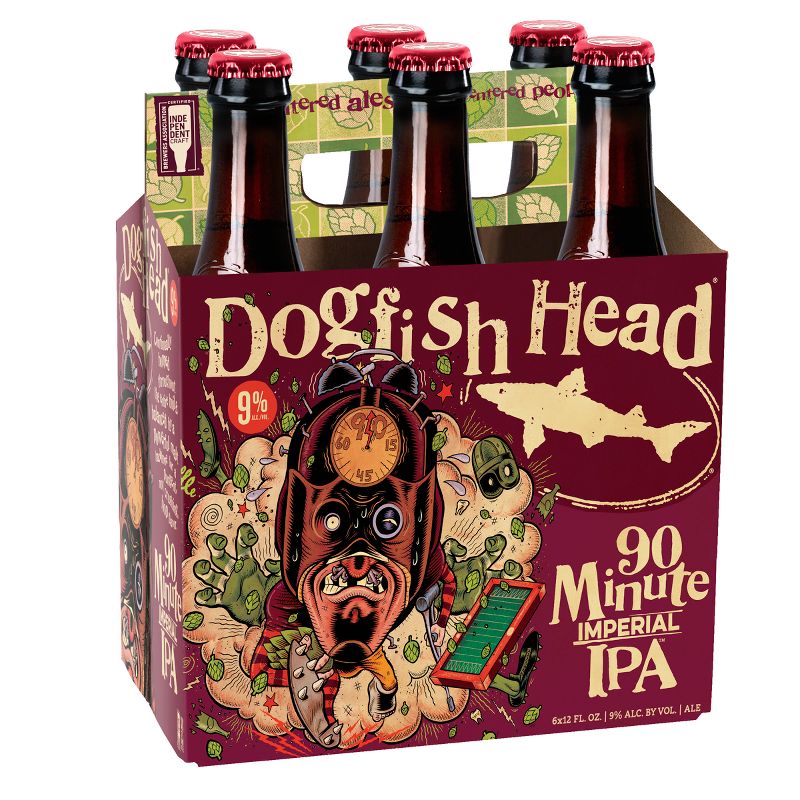 Dogfish Head 90 Minute Imperial IPA Beer - 6pk/12 fl oz Bottles, 6 of 9