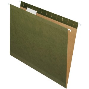 Pendaflex Reinforced Hanging File Folders, 1/5 Cut Tabs, Letter Size, Green, Pack of 25 - 1 of 1