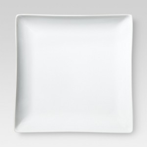 11" Porcelain Square Dinner Plate White - Threshold™ - 1 of 1