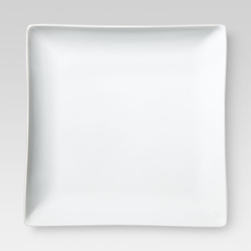 11" Porcelain Square Dinner Plate White - Threshold&#153;, 1 of 2