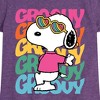 Girls' - Peanuts - Groovy Stacked Fitted Short Sleeve Graphic T-Shirt - 2 of 4