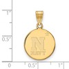 Black Bow Jewelry 10k Yellow Gold Navy Midshipmen NCAA Medium Pendant - 2 of 3