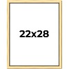 PosterPalooza | Simple Gold Picture Frame - UV Acrylic, Foam Board Backing, Hanging Hardware - 2 of 4