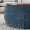 Airsurfer Round Storage Ottoman, Woven rattan fabric Ottoman, 2 in 1 Function - 4 of 4