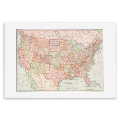 Stupell Industries Traditional USA Map Wall Plaque Art