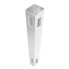 LOVMOR 2 pcs*Privacy Fence System Line Post for White Vinyl Routed Fence Caps Included set of 2 , White Vinyl Fence Line Post - 2 of 4