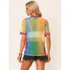 INSPIRE CHIC Women's Mesh Short Sleeve Cover Up See Through Sheer Tops - 4 of 4