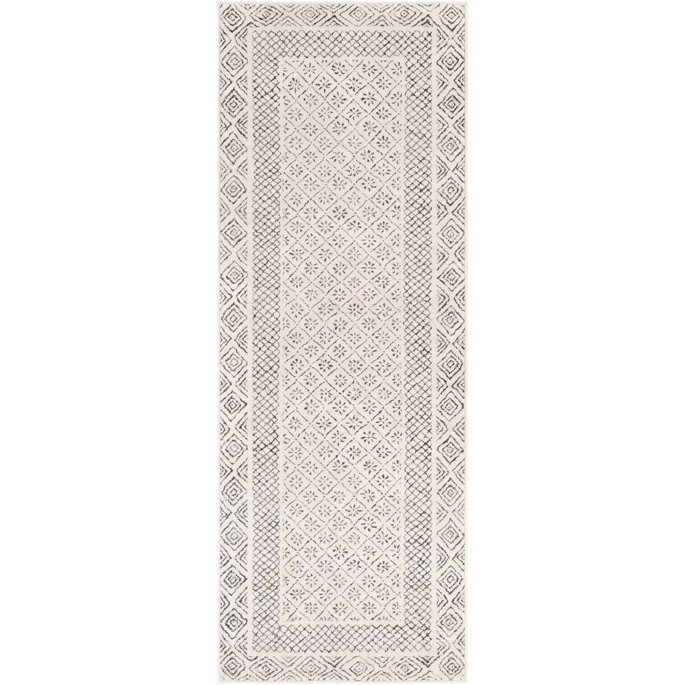 Photos - Area Rug Livabliss 2'7"x7'3" Runner Devonshire Global Rugs Cream: Medium Pile, Stain & Fade-Resistant, Indoor Use