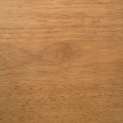 Light Walnut Mid-Century Modern Rattan Bar Stool with Upholstered Seat