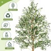 Artificial Olive Tree Indoor 7FT(83'') Faux Olive Tree Home Decor Living Room Fake Tree with Lifelike Fruits and Leaves with Real Hay Water Proof - 4 of 4