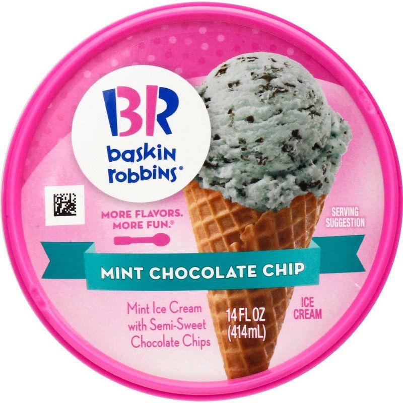 Baskin Robbins Mint Chocolate Chip Ice Cream - 14oz, 4 of 7