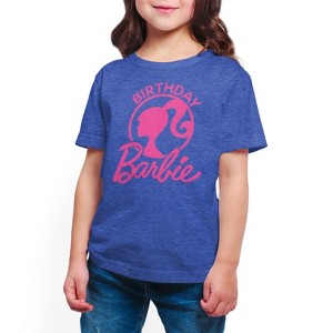 Girls' - Barbie - Birthday Short Sleeve Graphic T-Shirt - 1 of 4
