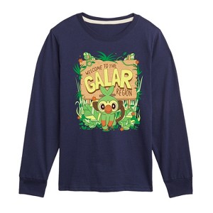 Boys' - Pokémon - Grookey Welcome To The Galar Region Long Sleeve Graphic T-Shirt - 1 of 4
