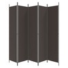 vidaXL 5-Panel Room Divider Brown 98.4"x86.6" Fabric - 4 of 4