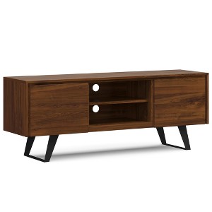 63" Solid Wood TV Media Stand with Handcrafted Finish, Cord Management, and Anti-Tip Kit Included for Living Room and Bedroom - 1 of 4