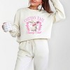 Cotton Tail Bunny Club Bubblegum - Women's Lightweight Garment Dyed Sweatshirt - 2 of 4