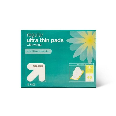 Ultra Thin Regular Pads with Wings - 46ct - up & up™