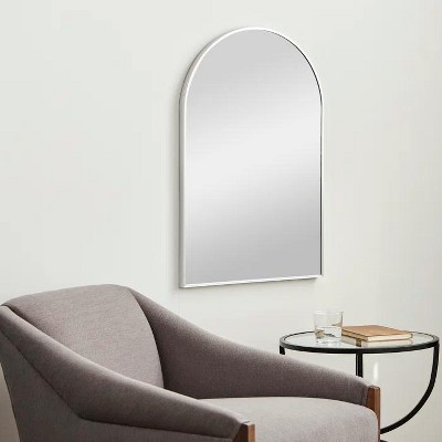 Grungis Arched Wall Mirror for Bathroom,Anti-rust Aluminum Mirror Alloy Dressing Mirror with Reinforced Hooks and Screws for Living Room
