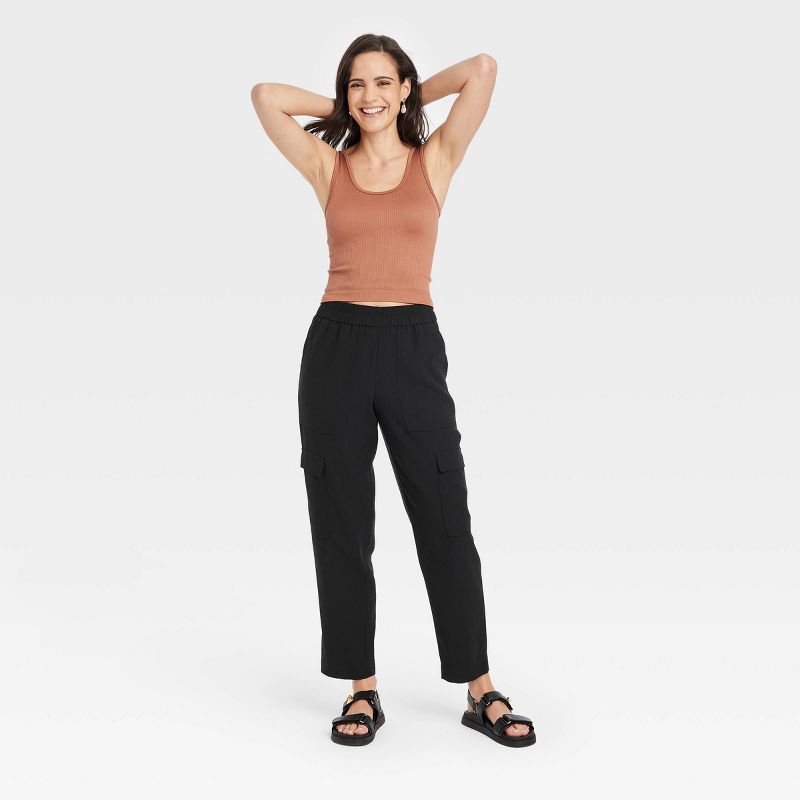  Women's High-Rise Ankle Cargo Pants - A New Day™, 4 of 10