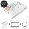 Sweet Jojo Designs Girl Baby Milestone Blanket Pop Floral Pink, Grey and Blue - image 2 of 4