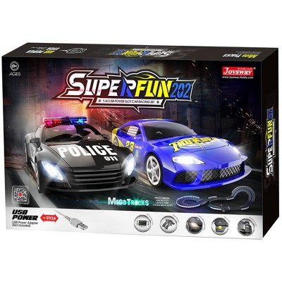 Joysway: SuperFun 202 - 1/43 USB Power Slot Car Racing Set, Size: 66"x30"