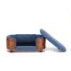 Multipet Scandinavian Style Elevated Dog Bed Pet Sofa with Solid Wood legs and Bent Wood Back, Velvet Cushion - 2 of 4