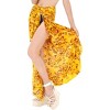 LA LEELA Women's Summer Bikini Wraps Beach Wrap Sarong Cover up Skirt Swimsuit Swimwear Cover Ups for Womens One Size Gold, Floral - 3 of 4