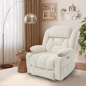 GlasFlength Accent Chairs Modern with Comfortable Seating for Living Room or Lounge Area Beige,40”*36.2”*43.7" - 1 of 4
