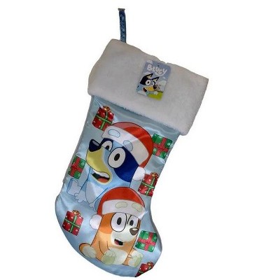 Kurt Adler Bluey and Bingo Children's Christmas Stocking Decoration, Multicolor, 19"