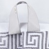 100% Cotton Medium Weight Floral Infinity Trim 3 Piece Bathroom Towel Set by Blue Nile Mills - 4 of 4