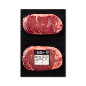 Angus Beef New York Strip Steak Family Pack - price per lb - Good & Gather™ - 1 of 3
