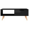 vidaXL Coffee Table High Gloss Black 39.4 in.x19.5 in.x16.9 in. Engineered Wood - 3 of 4