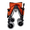 Grungis 3-in-1 Folding Wagon Cart with Rear-Mounted Folding Tabletop,Shopping Cart with 9"x4" Beach Tires,Utility Cart for Camping,Shopping - 4 of 4