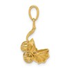 Black Bow Jewelry 14k Yellow Gold 3D Baby Carriage Pendant, 13 x 23mm - 2 of 4