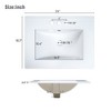 Grungis Bathroom Vanity Cabinet with Ceramic Sink,Freestanding Single Vanity Set with 2 Drawers,Bathroom Storage Cabinet with 1 Door - 3 of 4