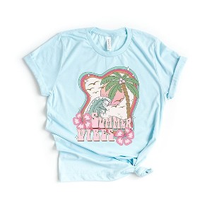 Simply Sage Market Women's Summer Vibes Flowers Short Sleeve Graphic Tee - 1 of 3