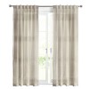 1pc 52"x95" Light Filtering London Curtain Panel Beige - Habitat: Muslin, Back Tab, Indoor, Polyester, 1.625" Rod Pocket - 3 of 4