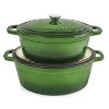 BergHOFF Neo 5Pc Cast Iron Cookware Set, 5qt. & 8qt. Covered Dutch Ovens, 10" Fry Pan - 3 of 4